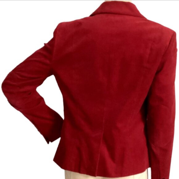 “346” Brooks Brothers Corduroy Blazer Jacket Sz 8 Red #270L - Picture 7 of 10